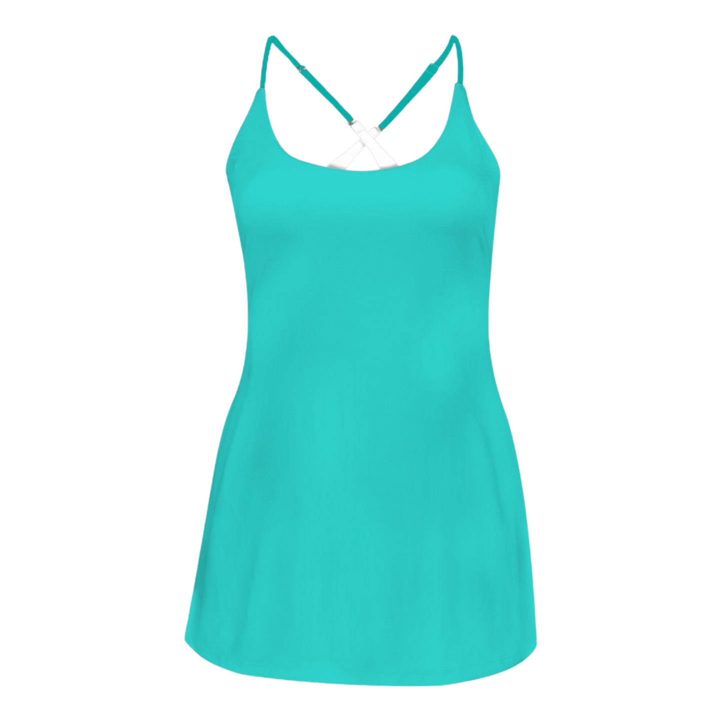 Barb E Teal Criss Cross Back Active Dress