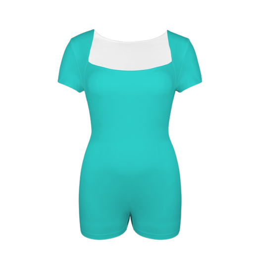 Barb E Teal Onez Tee Active Romper