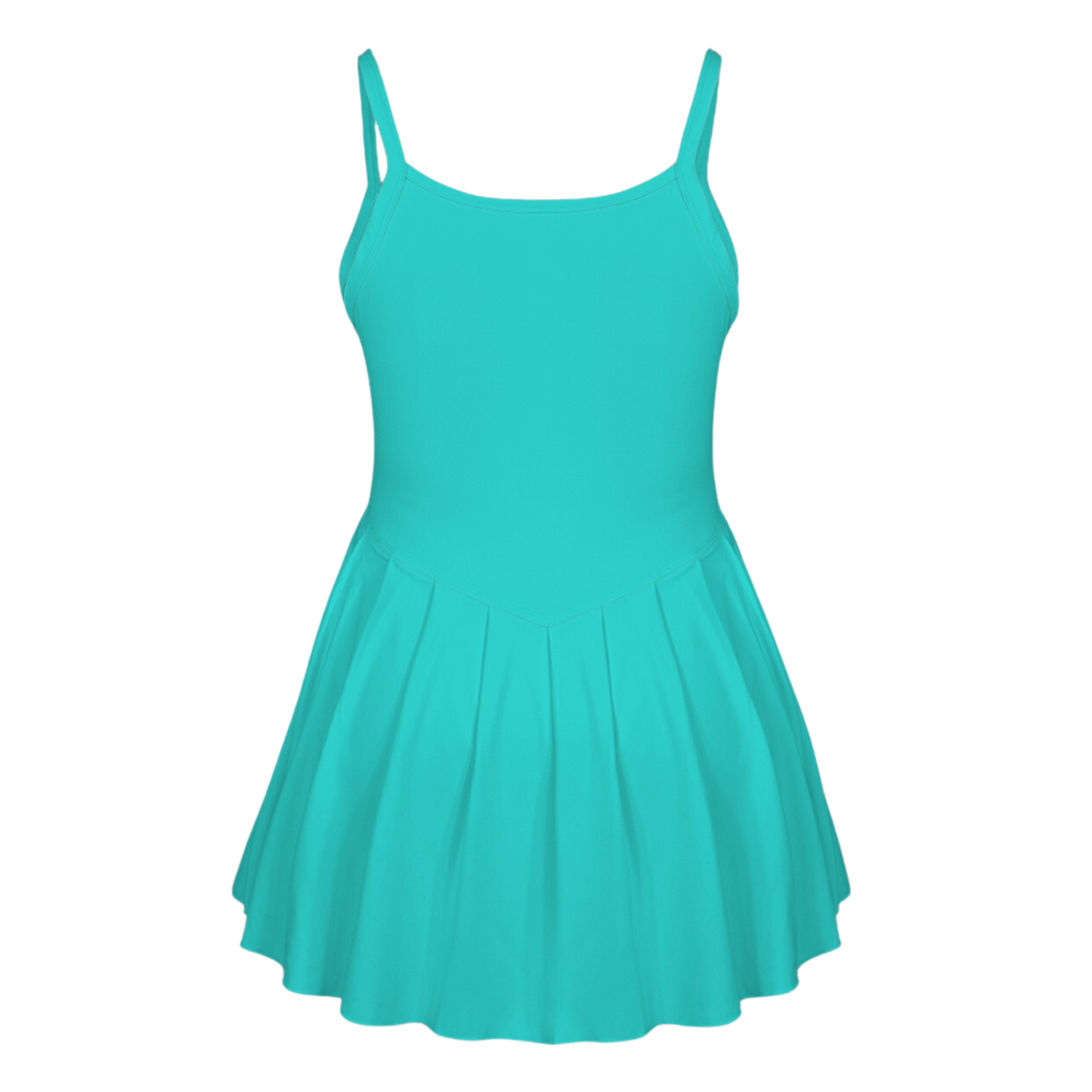 Barb E Teal Pleat Skirt Active Dress