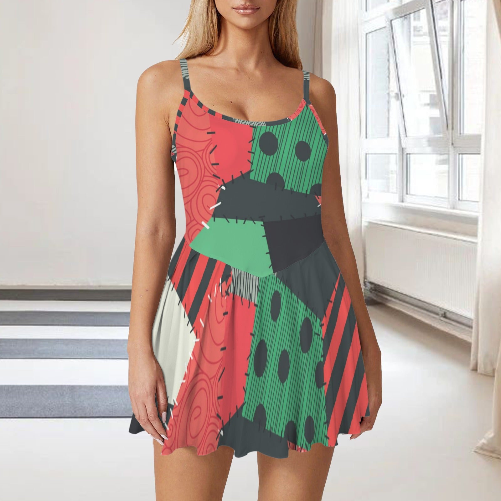 christmassally. pleat skirt active dress