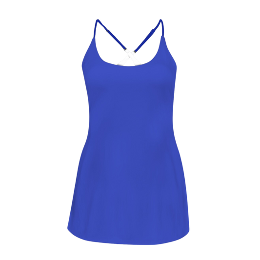 Beast Blue Criss Cross Back Active Dress