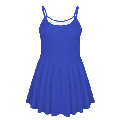 Beast Blue Pleat Skirt Active Dress