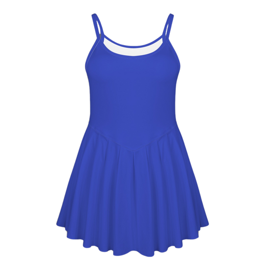 Beast Blue Pleat Skirt Active Dress