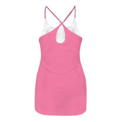 Sleeping Pink Criss Cross Back Active Dress