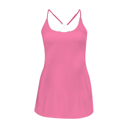 Sleeping Pink Criss Cross Back Active Dress