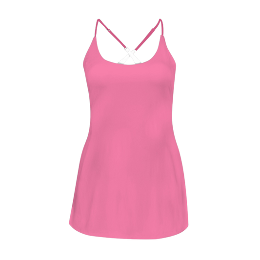 Sleeping Pink Criss Cross Back Active Dress