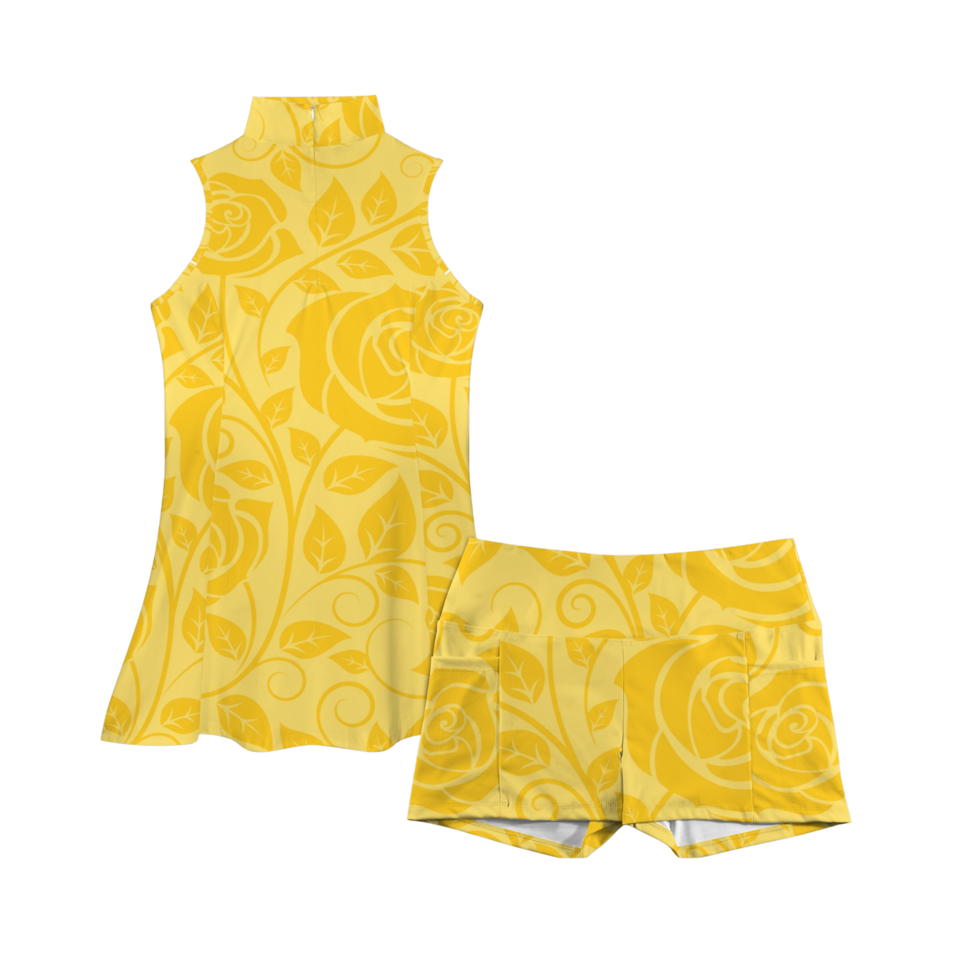 Belle Collared Active Dress - Yellow / XS