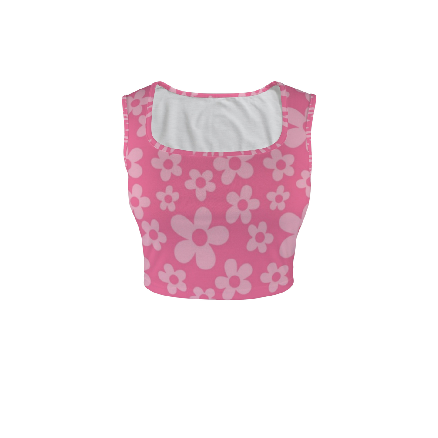 Boo Square Neck Crop Top
