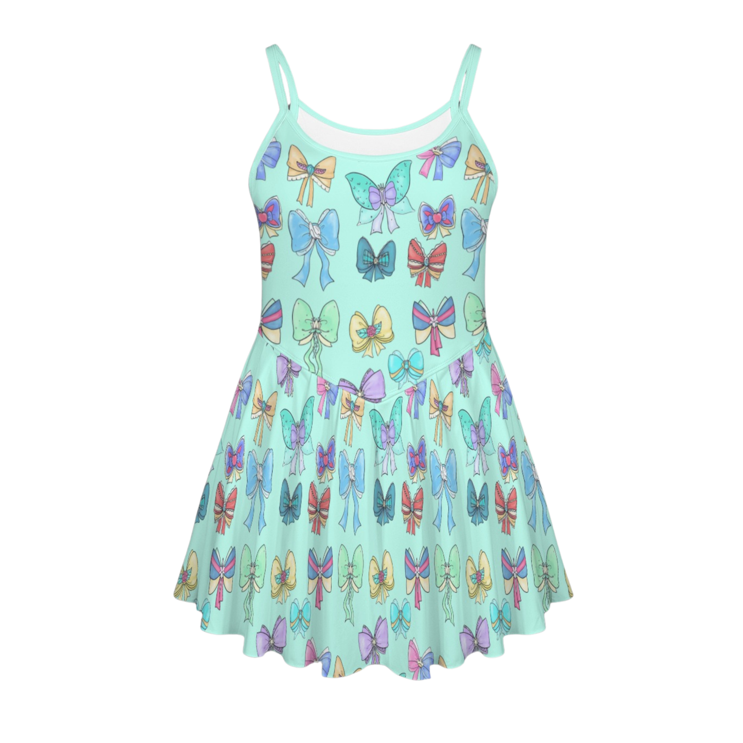 Princess Bows Pleat Skirt Active Dress