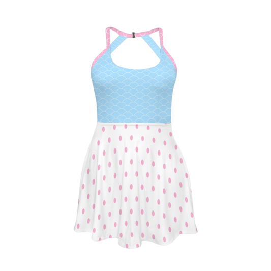 Bo Open Back Flare Skirt Active Dress