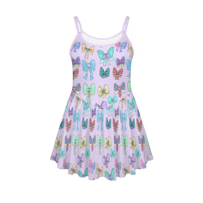 Princess Bows Pleat Skirt Active Dress