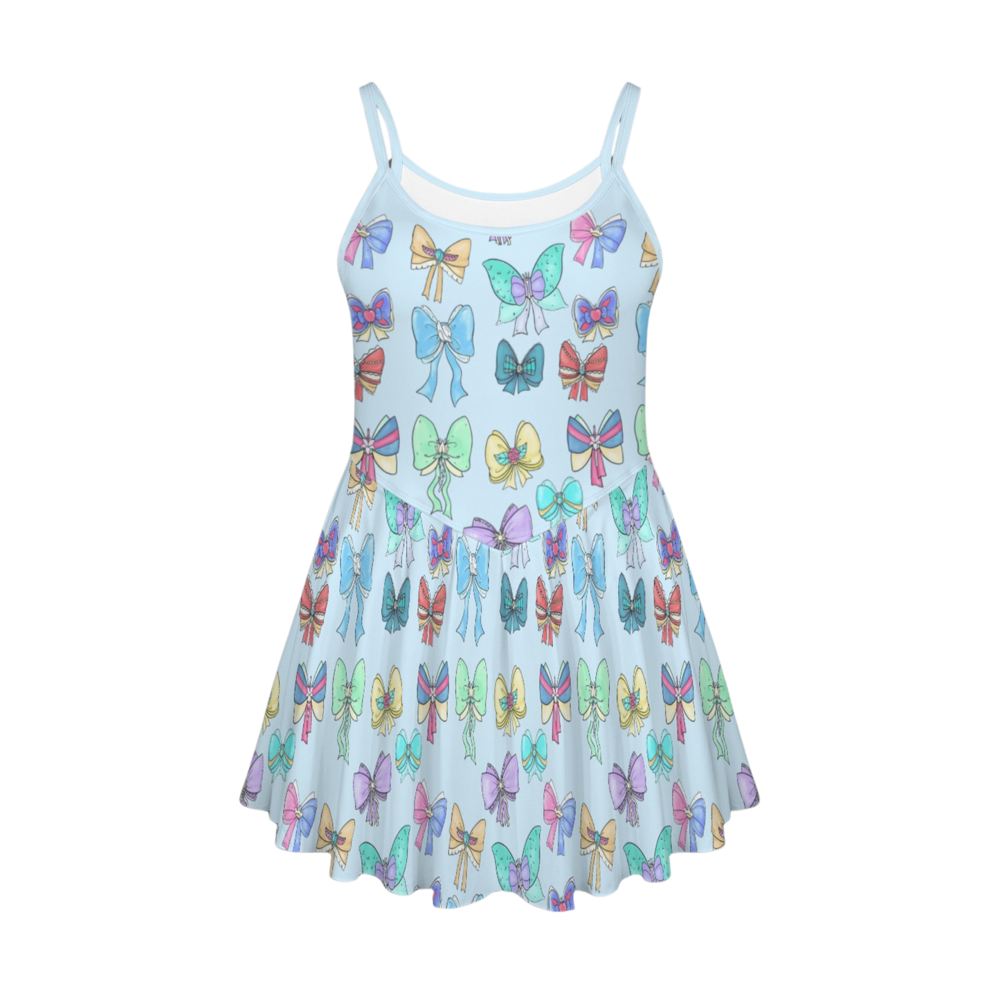 Princess Bows Pleat Skirt Active Dress