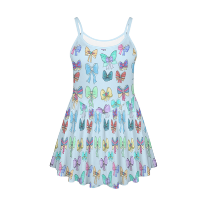 Princess Bows Pleat Skirt Active Dress