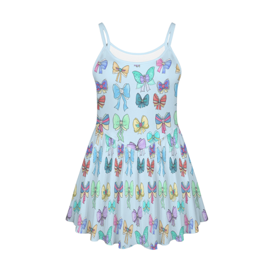 Princess Bows Pleat Skirt Active Dress