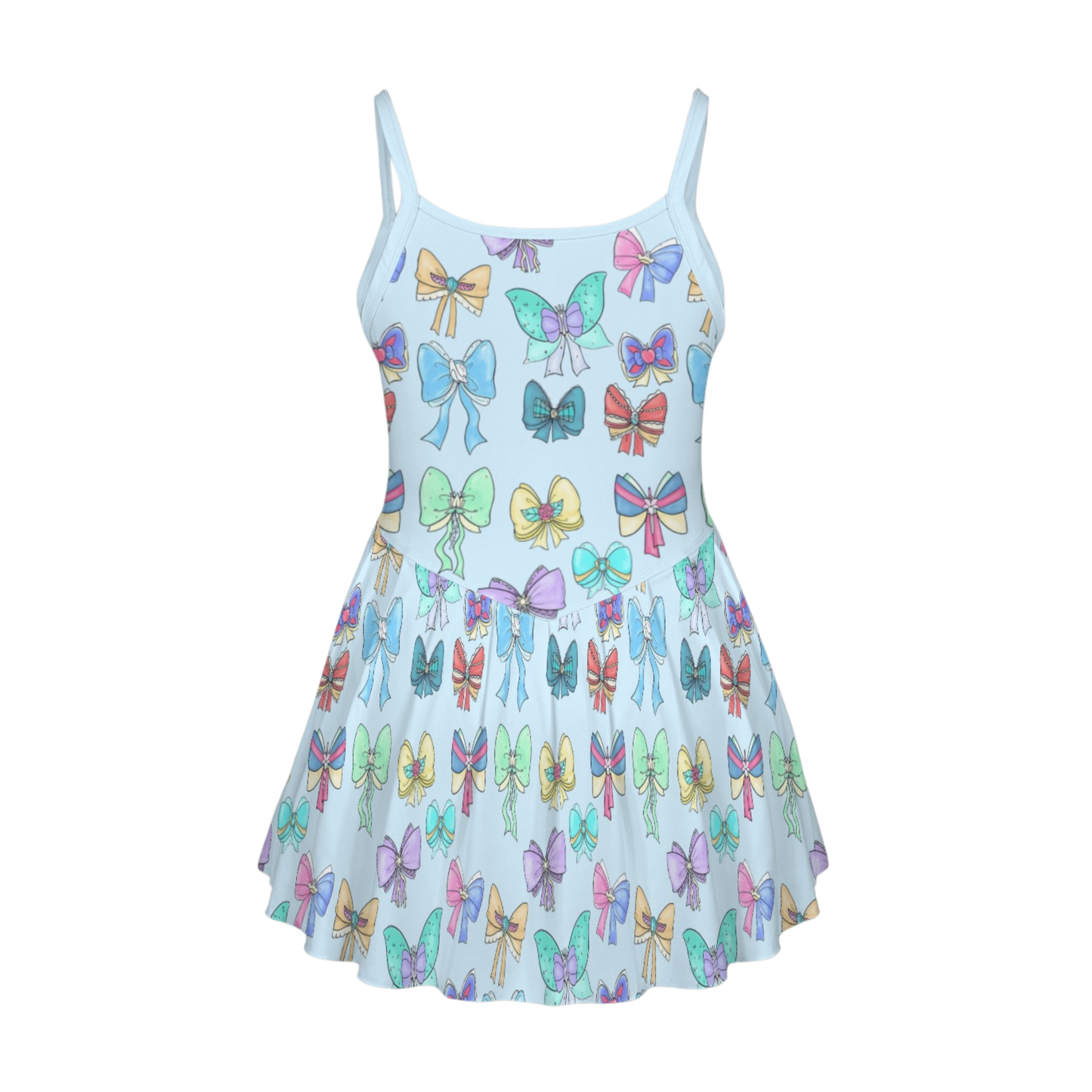 Princess Bows Pleat Skirt Active Dress