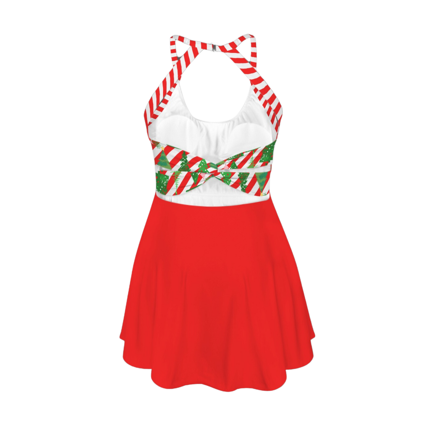 Very Merry Open Back Flare Skirt Active Dress