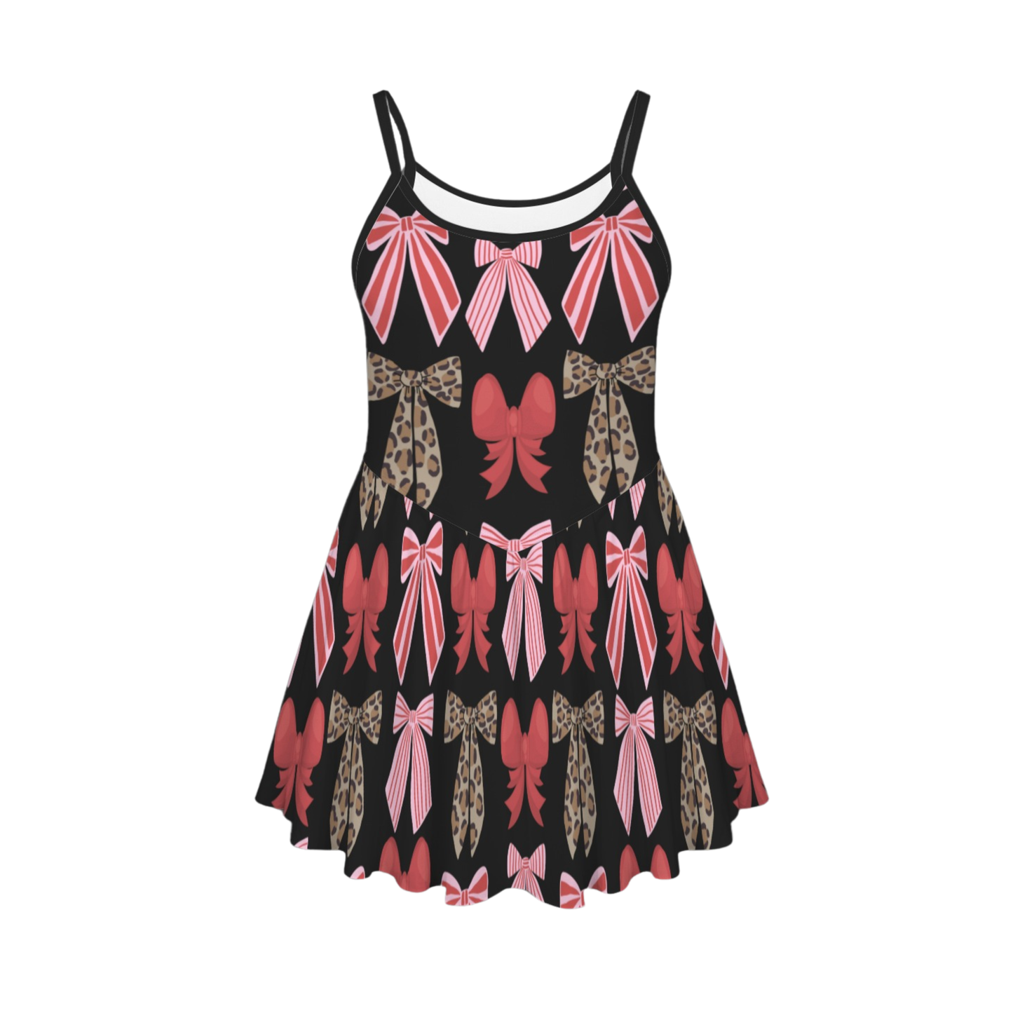 Holiday Bows Pleat Skirt Active Dress