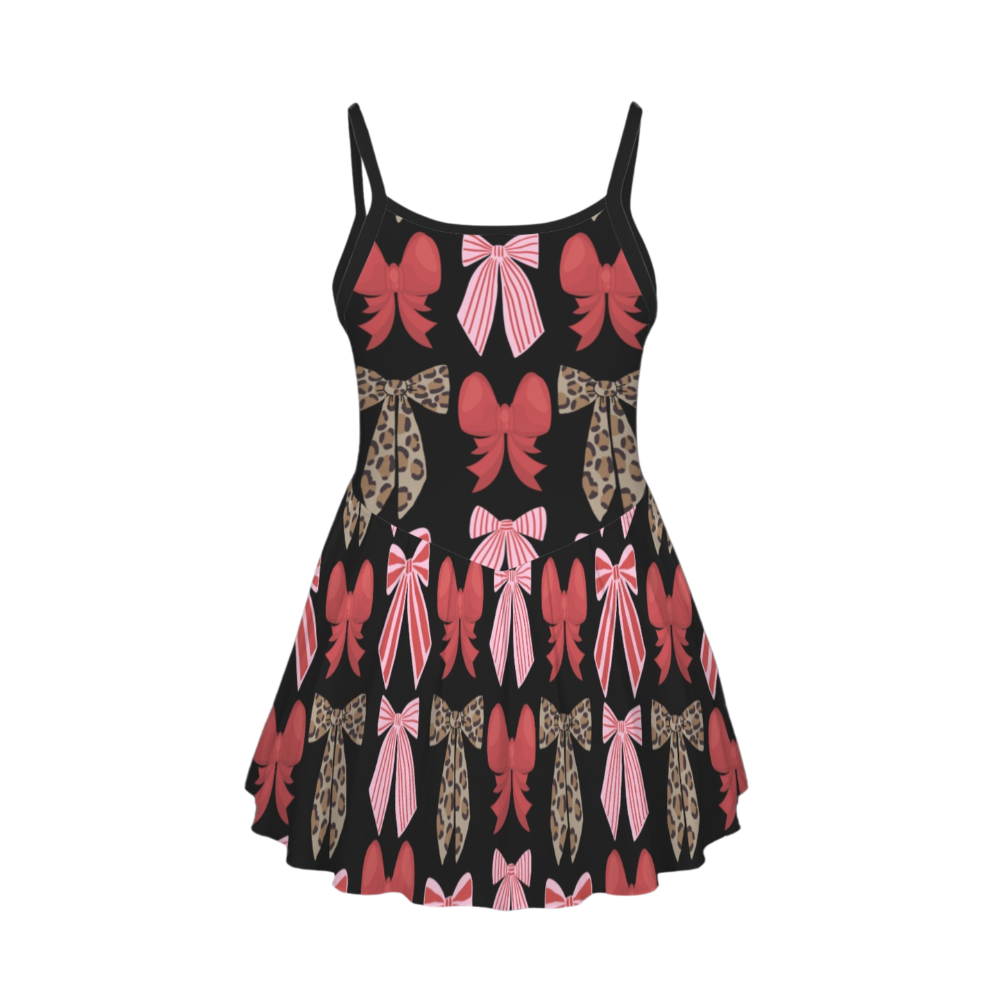 Holiday Bows Pleat Skirt Active Dress