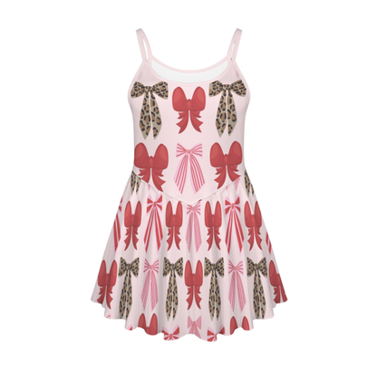 Holiday Bows Pleat Skirt Active Dress