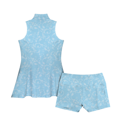 Cindy Swirl Collared Active Dress