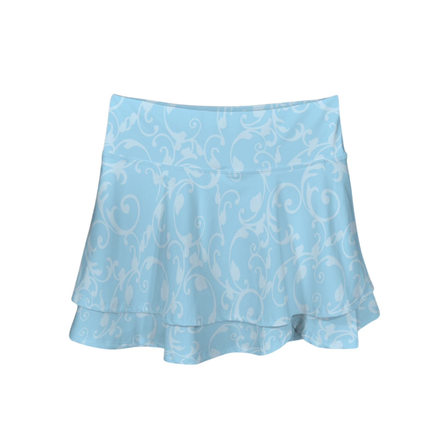 Cindy Swirl Ruffle Active Skort