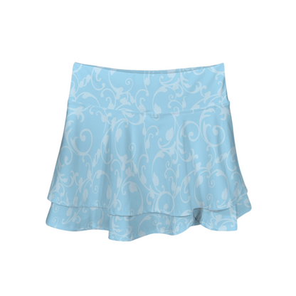 Cindy Swirl Ruffle Active Skort