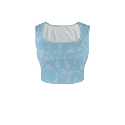 Cindy Swirl Square Neck Crop Tank