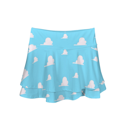 Clouds Ruffle Active Skort