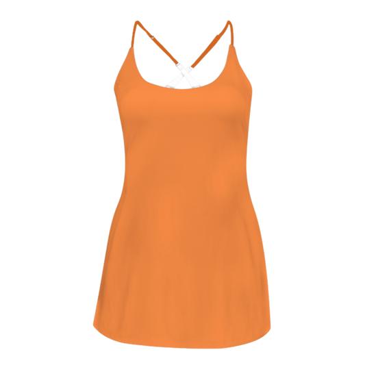 Clown Fish Orange Criss Cross Back Active Dress