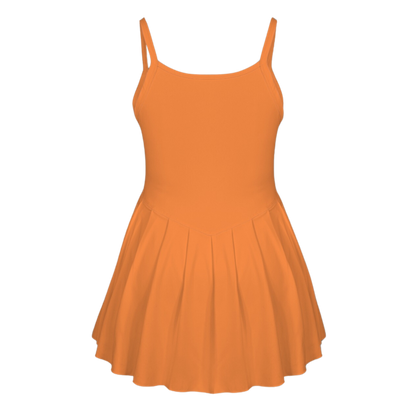 Clownfish Orange Pleat Skirt Active Dress