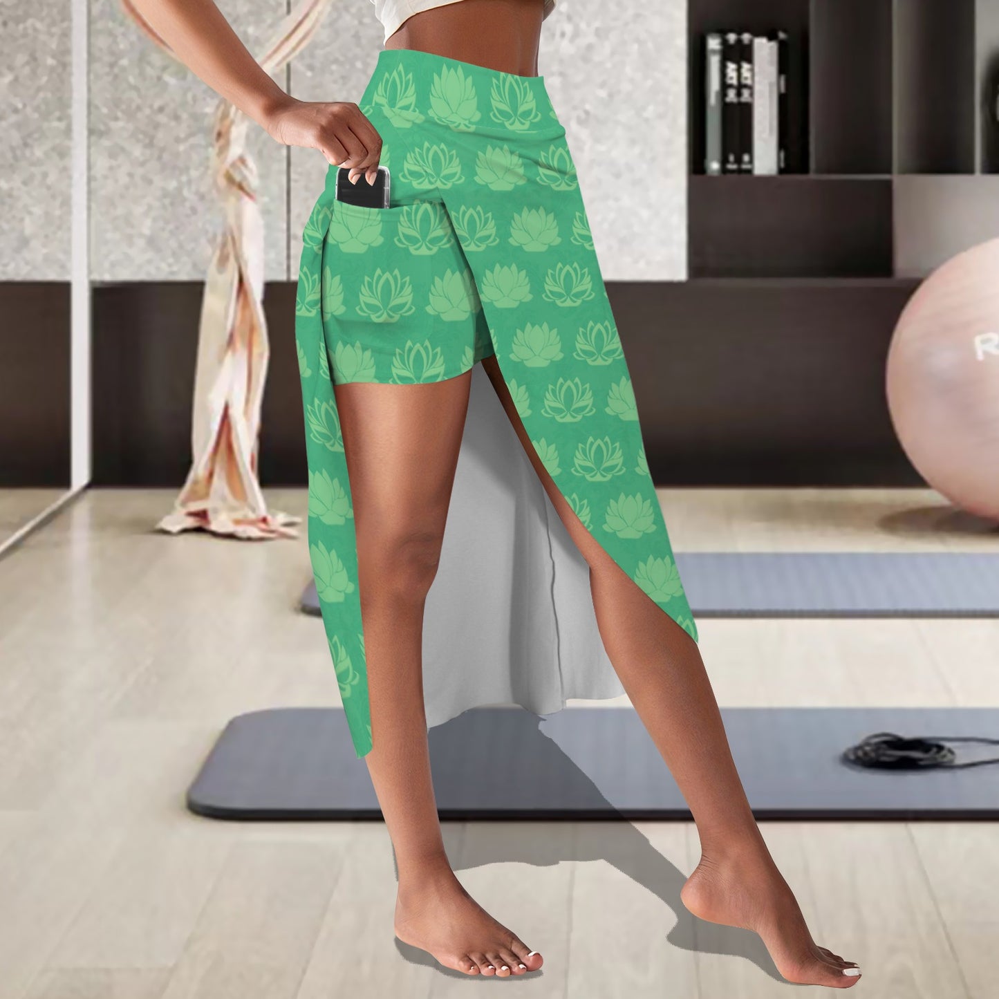 tianalotusgreen. midi skort