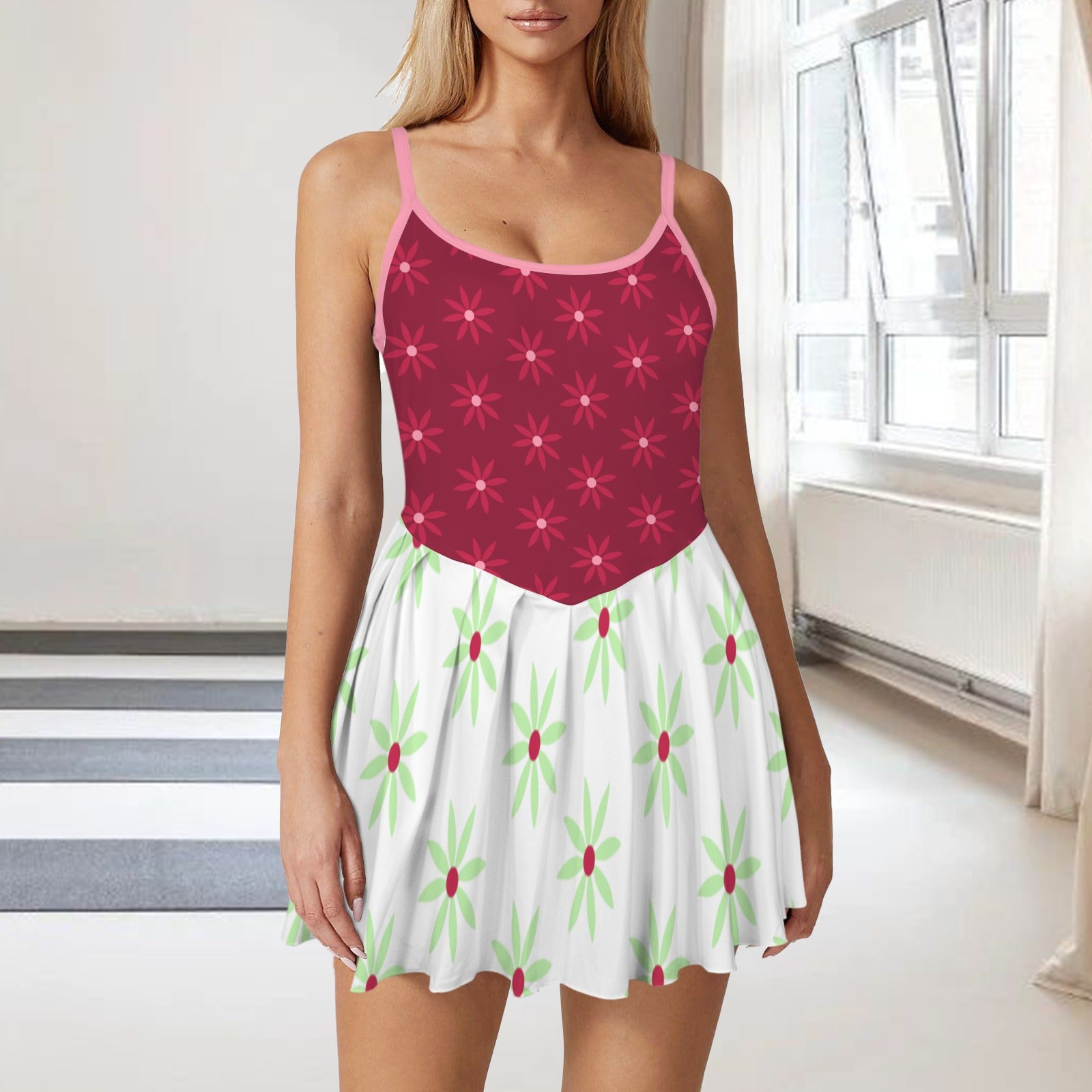 tightwaltop. pleat active dress