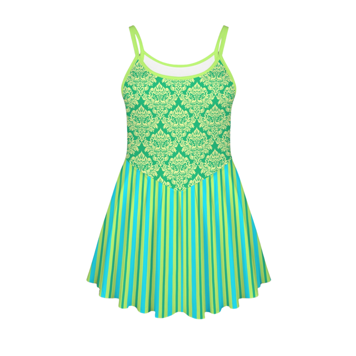 Evil Stepsister Green Pleat Skirt Active Dress
