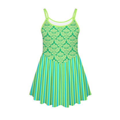 Evil Stepsister Green Pleat Skirt Active Dress
