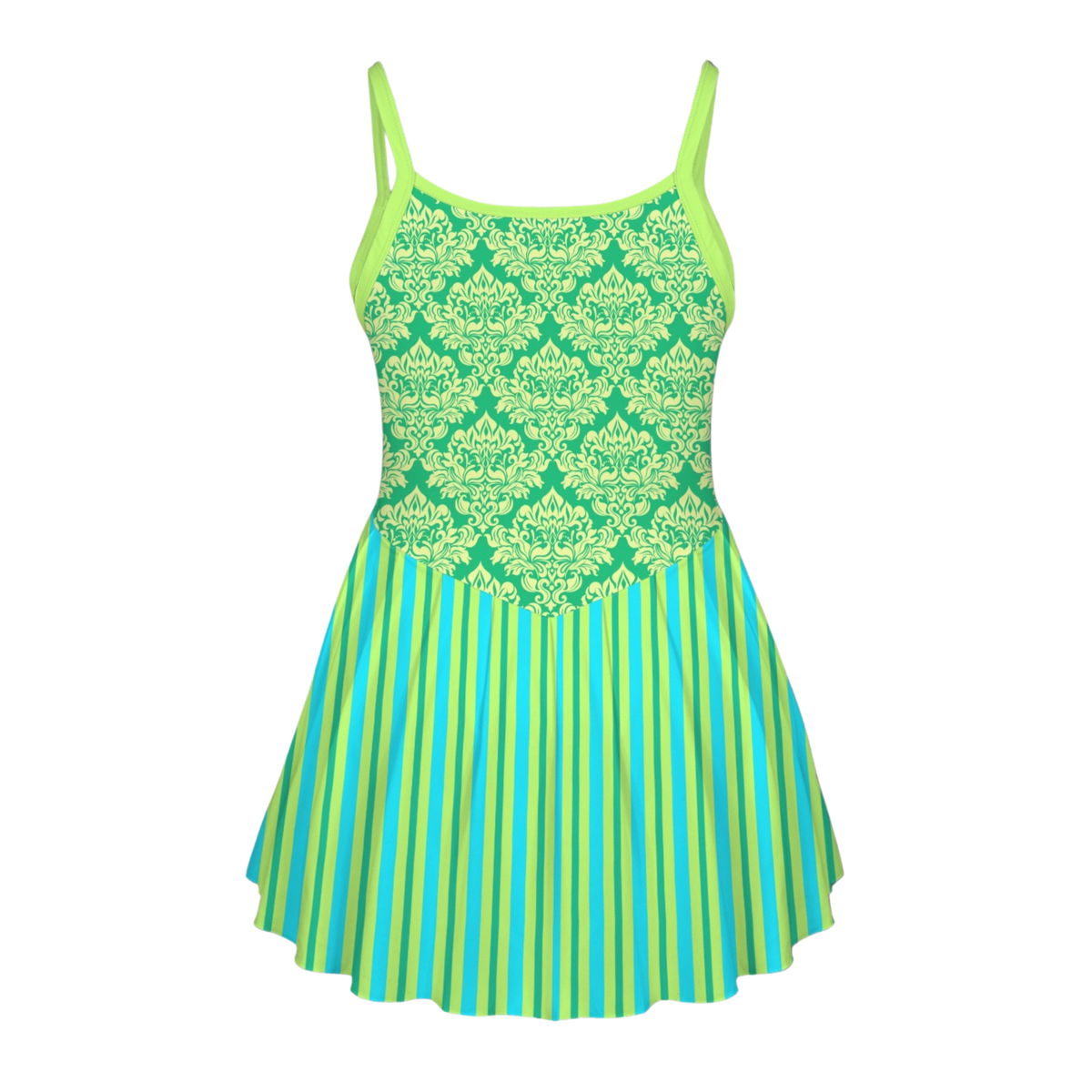 Evil Stepsister Green Pleat Skirt Active Dress