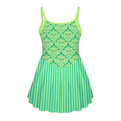 Evil Stepsister Green Pleat Skirt Active Dress