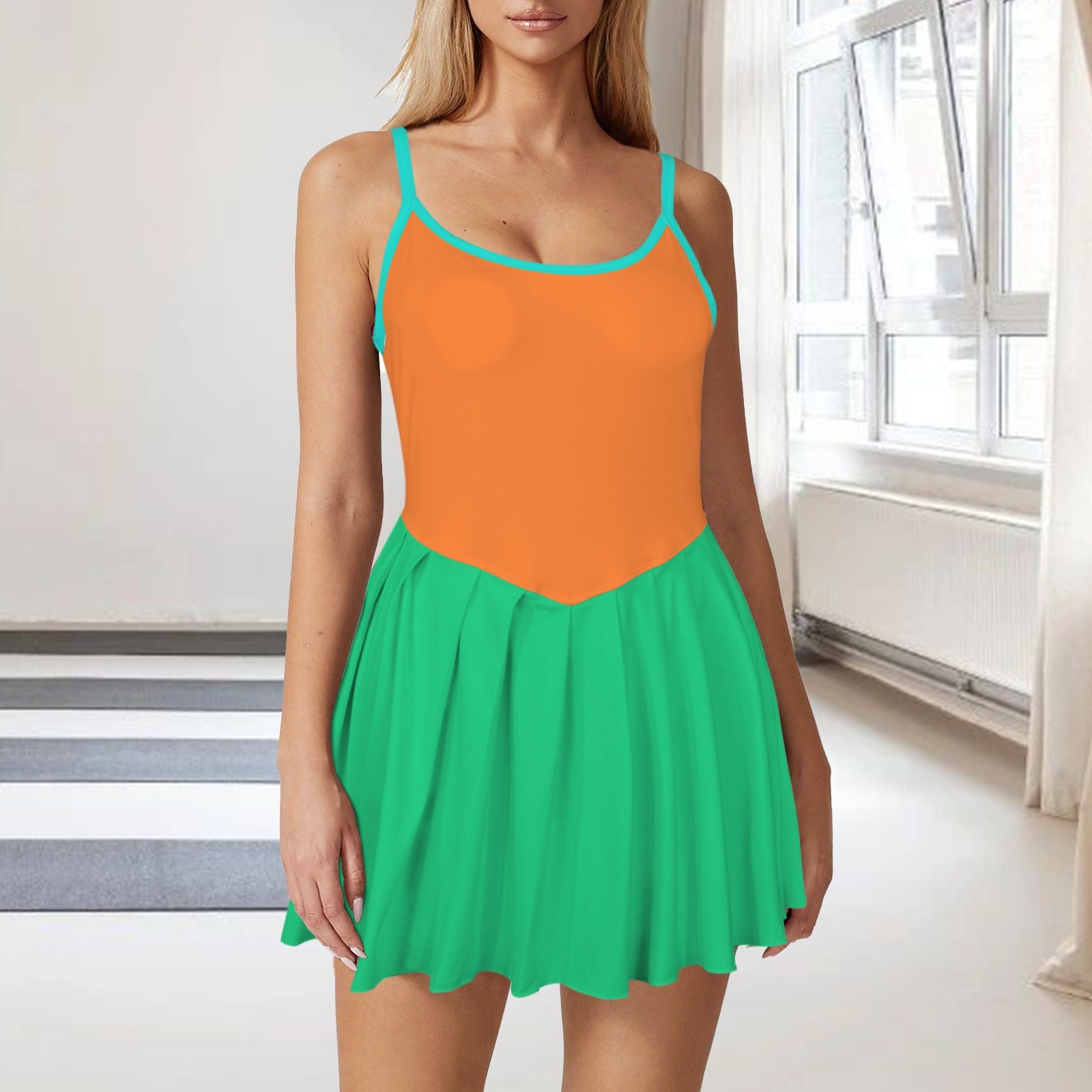 madhattercolorblock pleat active