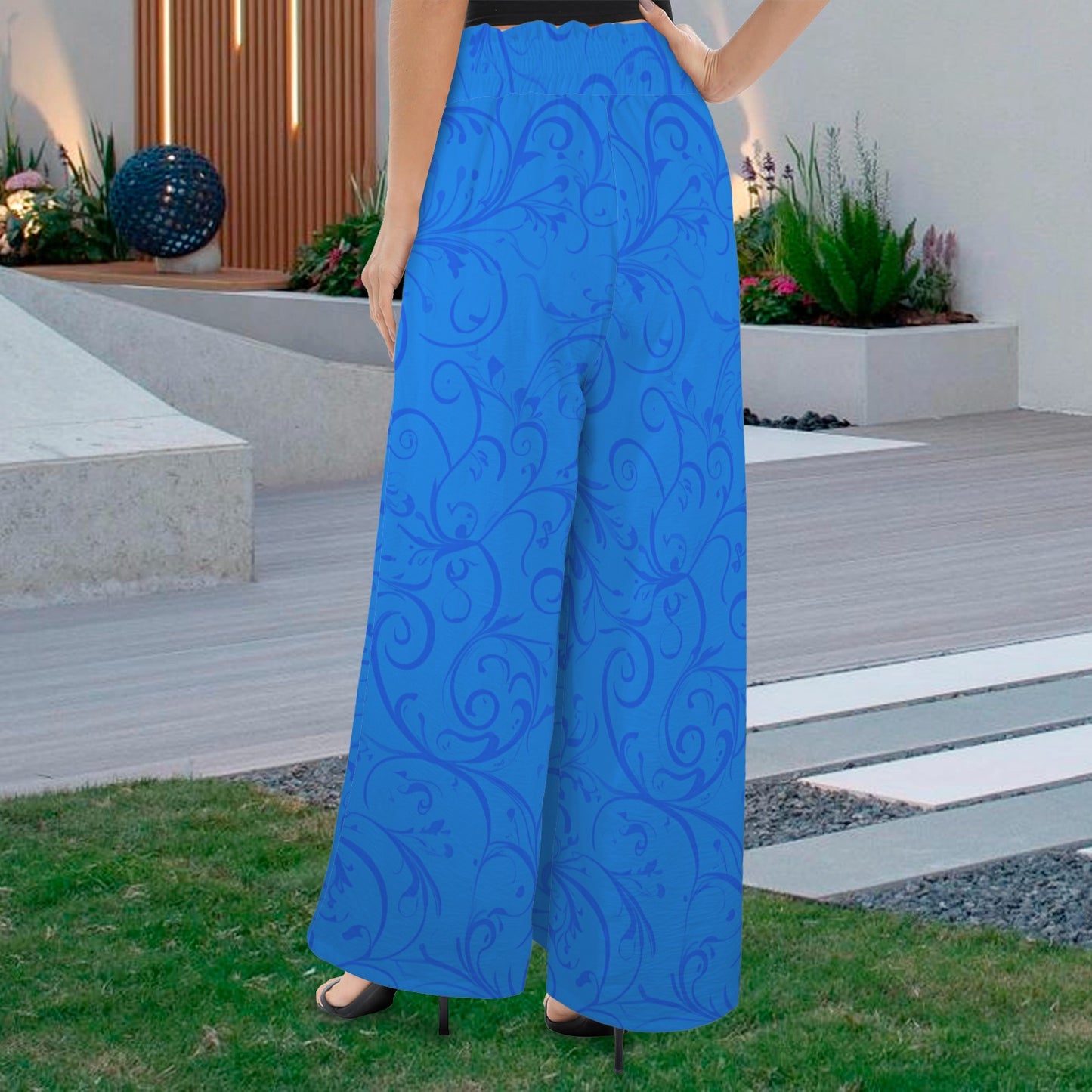 aurorablueswirl. wide leg