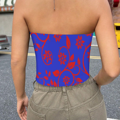 snowbluered. crop tube