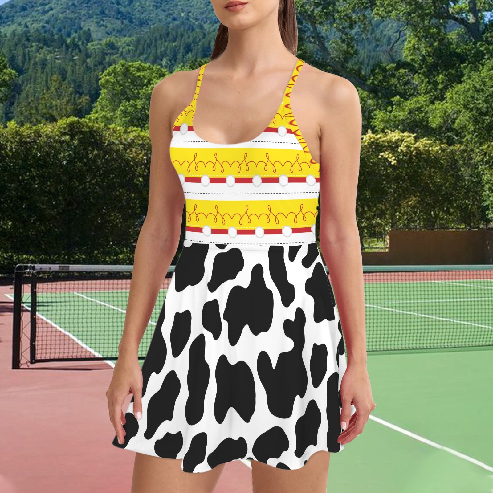 jessie open back active dress