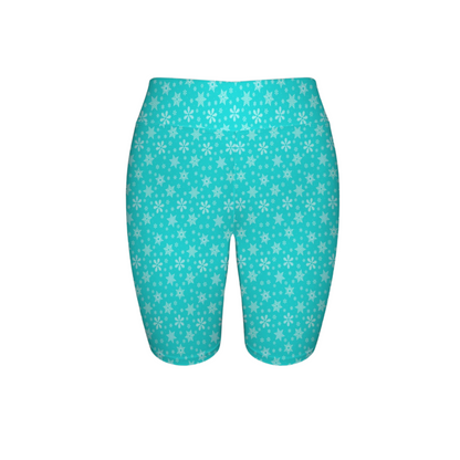 Elsa Snowflakes Bike Shorts