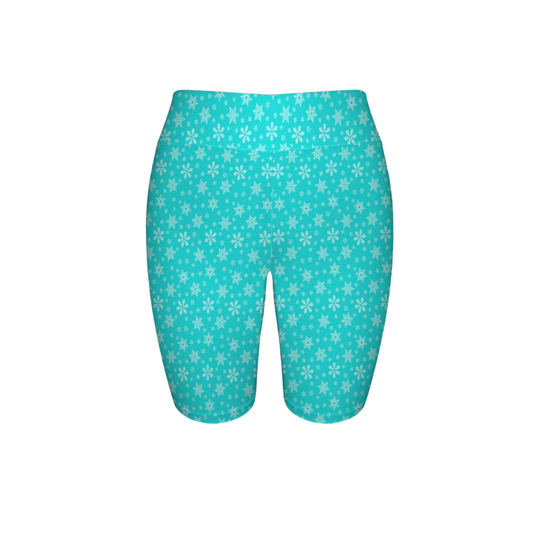Elsa Snowflakes Bike Shorts