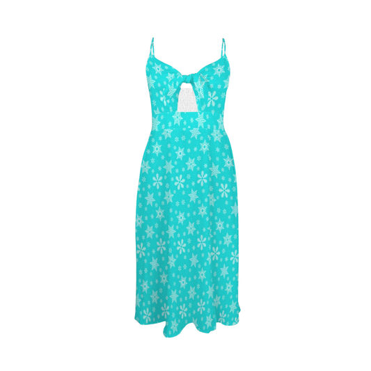 Elsa Snowflakes Sexy Slit Midi