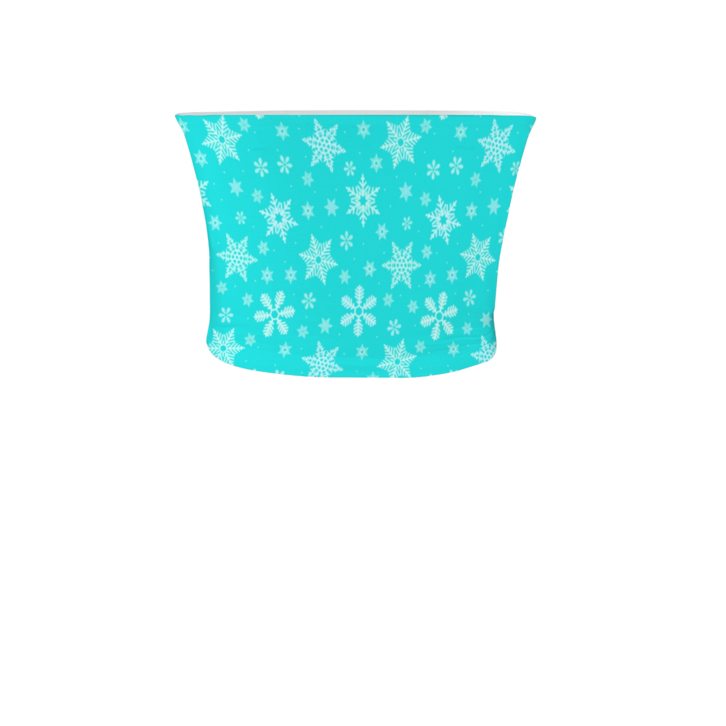 Elsa Snowflakes Crop Tube Top