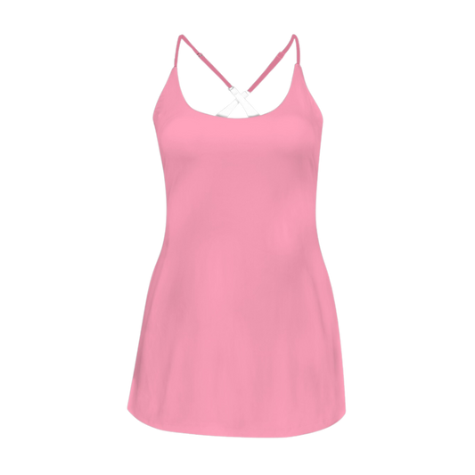 Embarrassed Pink Criss Cross Back Active Dress