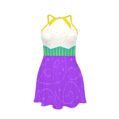Gypsy Princess Open Back Flare Skirt Active Dress