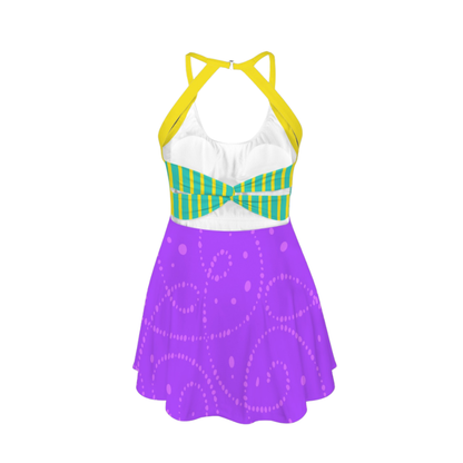 Gypsy Princess Open Back Flare Skirt Active Dress