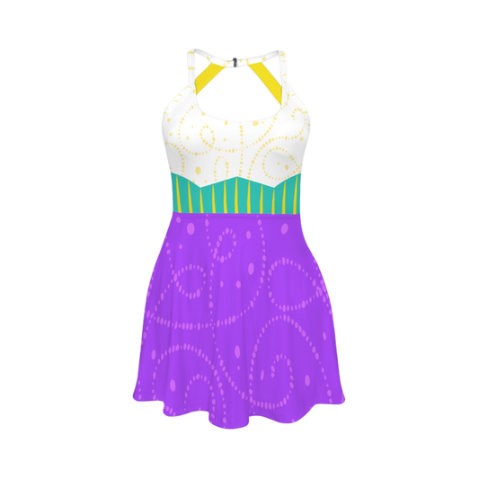 Gypsy Princess Open Back Flare Skirt Active Dress