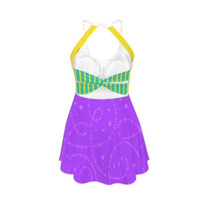 Gypsy Princess Open Back Flare Skirt Active Dress