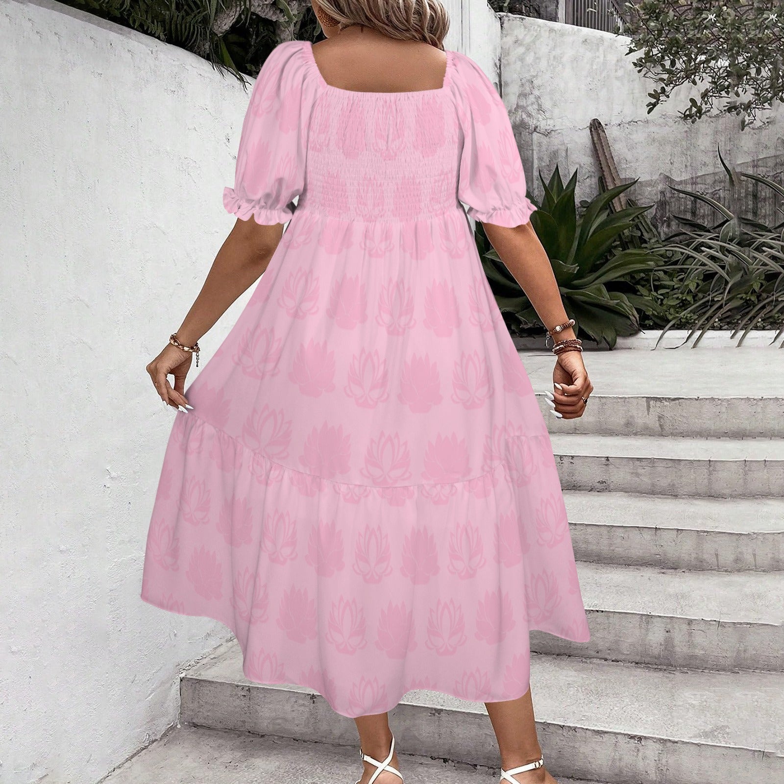 lottielotuspink.. smock midi
